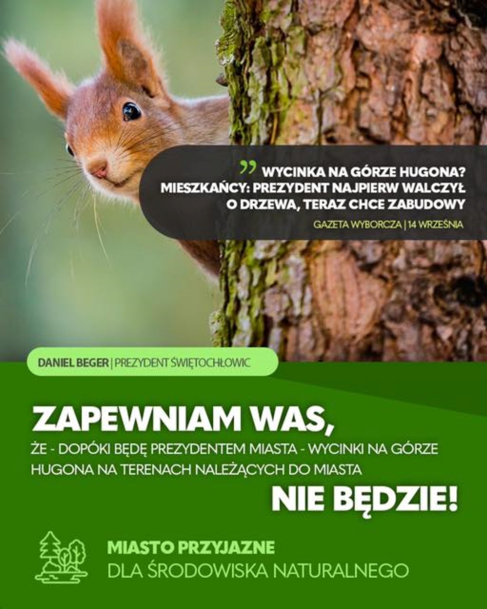 Góra Hugona. Zapewnienia prezydenta Begera.