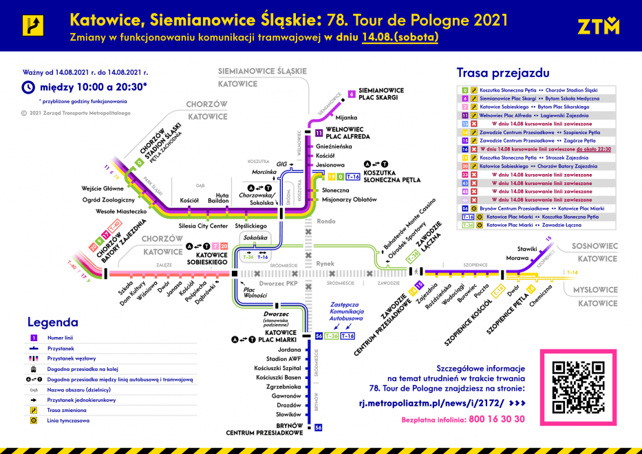 ZTM Tour de Pologne Mapy objazdowe Katowice1 Siemianowice RGB internet JO