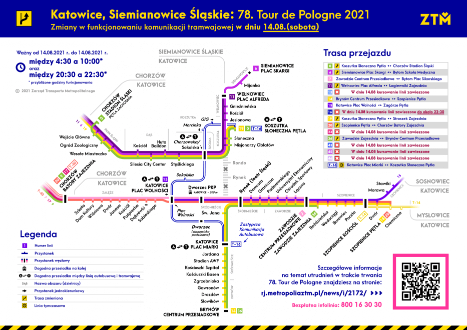 ZTM Tour de Pologne Mapy objazdowe Katowice2 Siemianowice RGB internet JO