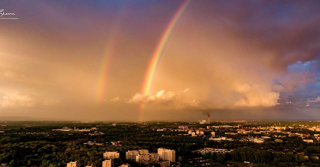 Tęcza nad Świętochłowicami Tęcza nad Świętochłowicami