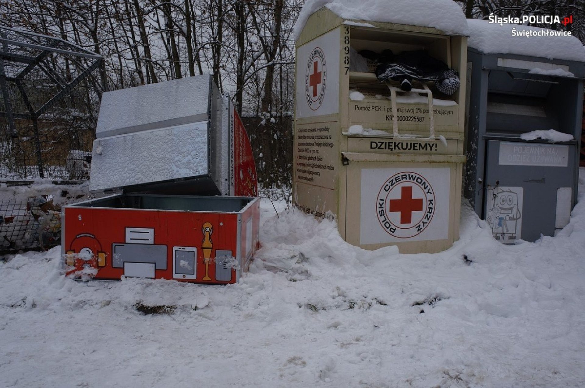 Utknął w kontenerze na elektrośmieci Był poszukiwany Utknął w kontenerze na elektrośmieci Był poszukiwany