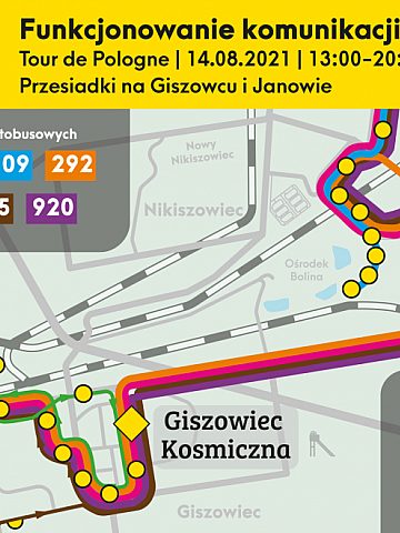 ZTM Tour de Pologne Mapy objazdowe Katowice Janow Giszowiec RGB intertnet ŁF ZTM Tour de Pologne Mapy objazdowe Katowice Janow Giszowiec RGB intertnet ŁF