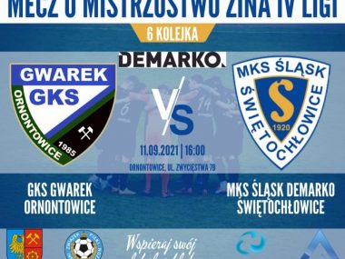 Piłka nożna: mecz o mistrzostwo Zina IV ligi grupy śląskiej MKS Śląsk Świętochłowice kontra GKS Gwarek
