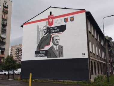 Mural z Grażyńskim i Korfantym w Świętochłowicach jpg Mural z Grażyńskim i Korfantym w Świętochłowicach jpg