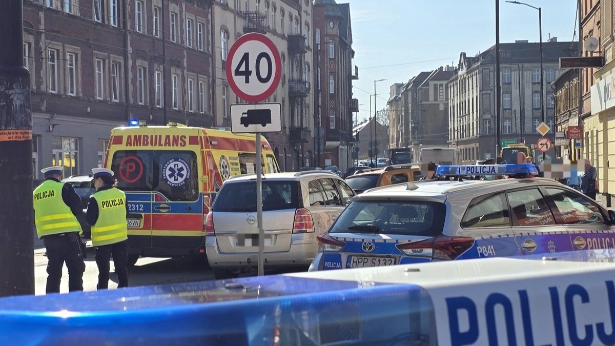 Potrącenie pieszej, ul. Bytomska, Świętochłowice
