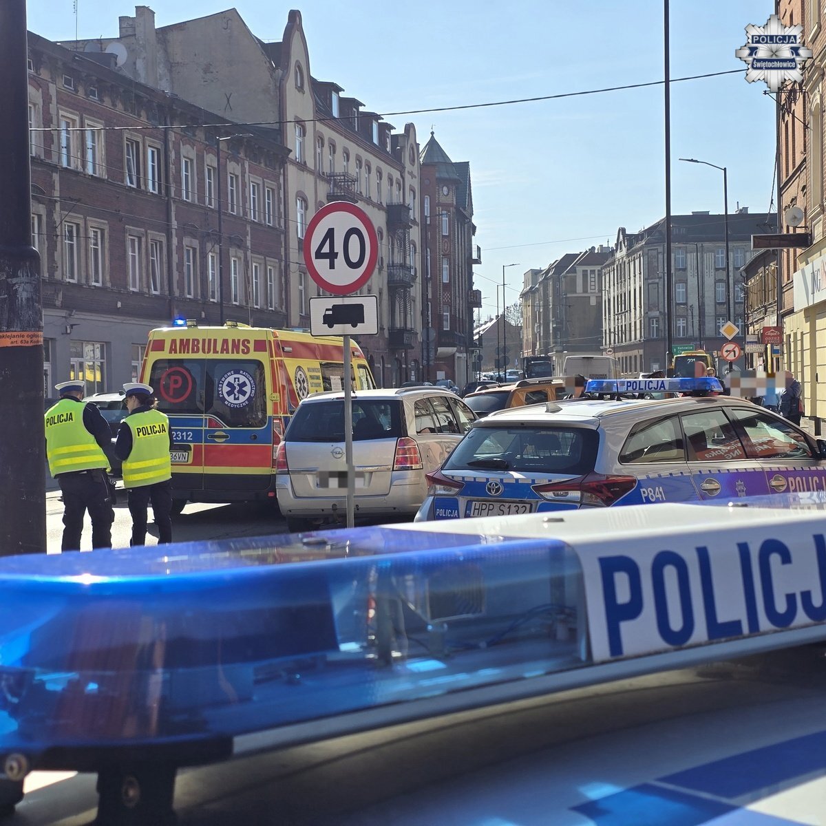 Potrącenie pieszej, ul. Bytomska, Świętochłowice